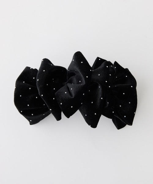 one after another NICE CLAUP(ワンアフターアナザーナイスクラップ)の「【Eliane Collection】キラキラベロアクリップ(バレッタ/ヘアクリップ・レディース・ピンク/ブラック/アイボリー・FREE)」の1枚目の写真