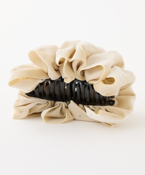 one after another NICE CLAUP(ワンアフターアナザーナイスクラップ)の「【Eliane Collection】キラキラベロアクリップ(バレッタ/ヘアクリップ・レディース・ピンク/ブラック/アイボリー・FREE)」の7枚目の写真