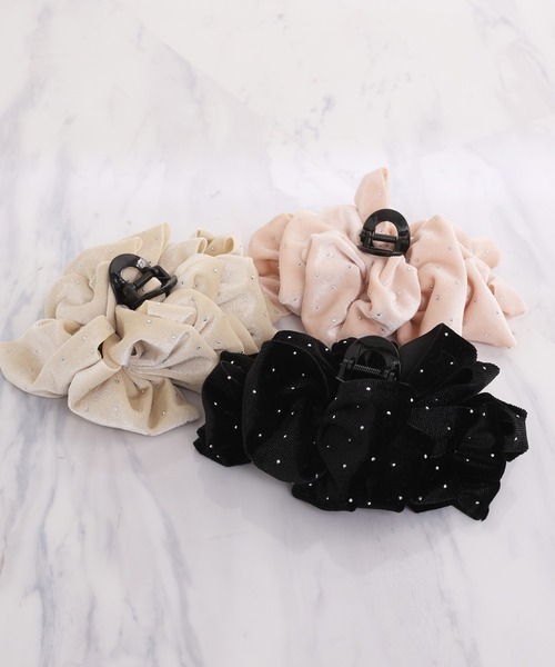 one after another NICE CLAUP(ワンアフターアナザーナイスクラップ)の「【Eliane Collection】キラキラベロアクリップ(バレッタ/ヘアクリップ・レディース・ピンク/ブラック/アイボリー・FREE)」の12枚目の写真
