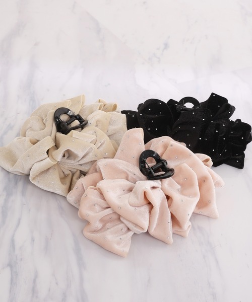 one after another NICE CLAUP(ワンアフターアナザーナイスクラップ)の「【Eliane Collection】キラキラベロアクリップ(バレッタ/ヘアクリップ・レディース・ピンク/ブラック/アイボリー・FREE)」の11枚目の写真