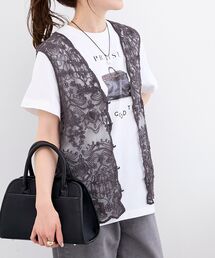 le.coeur blanc | TORRAZZO DONNAエンブロイダリーレースベスト(ベスト)