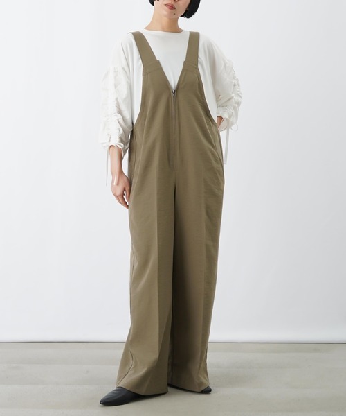 LUCA/LADY LUCK LUCA（ルカ/レディラックルカ）の「LC/LLL ジップサロペット（サロペット/オーバーオール・レディース・チャコールグレー/カーキ・FREE）」の9枚目の写真