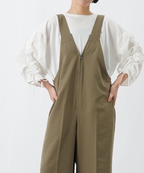 LUCA/LADY LUCK LUCA（ルカ/レディラックルカ）の「LC/LLL ジップサロペット（サロペット/オーバーオール・レディース・チャコールグレー/カーキ・FREE）」の10枚目の写真