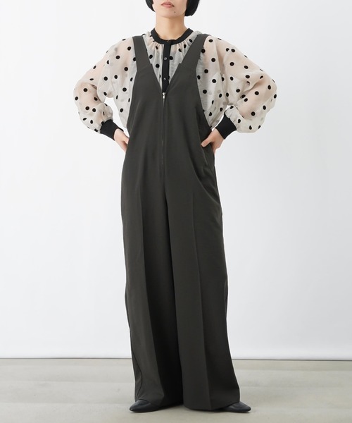 LUCA/LADY LUCK LUCA（ルカ/レディラックルカ）の「LC/LLL ジップサロペット（サロペット/オーバーオール・レディース・チャコールグレー/カーキ・FREE）」の3枚目の写真