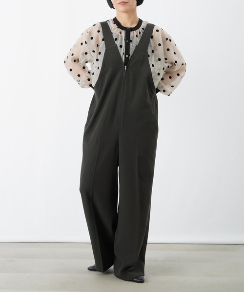 LUCA/LADY LUCK LUCA（ルカ/レディラックルカ）の「LC/LLL ジップサロペット（サロペット/オーバーオール・レディース・チャコールグレー/カーキ・FREE）」の8枚目の写真