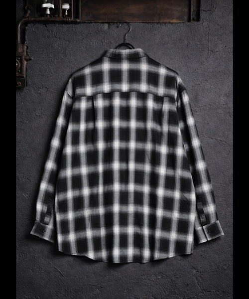 CALIFORNIA OUTFITTERS(カリフォルニア アウトフィッターズ)の「2D51 アーバンヴィンテージ チェックワイドシャツ(シャツ/ブラウス・メンズ・グレー系/ブラック系・L/M/XL)」の5枚目の写真