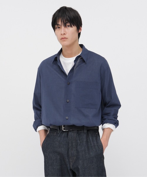 MARGARET HOWELL マーガレットハウエル 長袖コットンシャツ COTTON WOOL VOILE（シャツ/ブラウス）｜MARGARET HOWELL