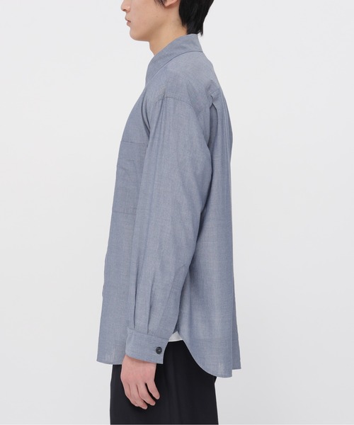 MARGARET HOWELL(マーガレットハウエル)の「COTTON WOOL VOILE(シャツ/ブラウス・メンズ・ブルー/ネイビー・SMALL/MEDIUM/LARGE/X-LARGE)」の8枚目の写真