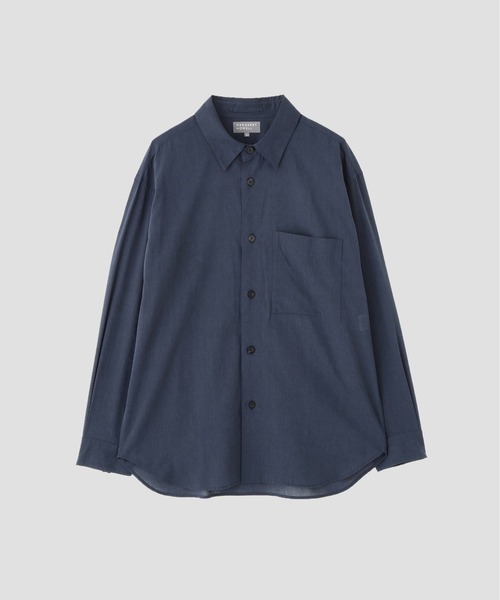 MARGARET HOWELL(マーガレットハウエル)の「COTTON WOOL VOILE(シャツ/ブラウス・メンズ・ブルー/ネイビー・SMALL/MEDIUM/LARGE/X-LARGE)」の4枚目の写真