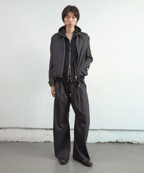 NVRFRGT(ネヴァーフォーゲット)の「SHORT ZIP UP JACKET(ブルゾン・メンズ・ブラウン/ブラック・1/2)」の4枚目の写真