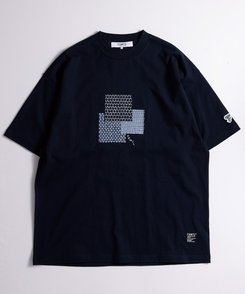 FDMTL(ファンダメンタル)の「FDMTL/ファンダメンタル/BORO TEE(Tシャツ/カットソー・メンズ・ホワイト/ネイビー・2/4/3)」の2枚目の写真