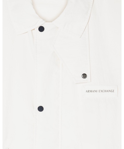 ARMANI EXCHANGE（アルマーニエクスチェンジ）の「【A|X アルマーニ エクスチェンジ】WE AXロゴ ナイロン シャツジャケット（ナイロンジャケット・メンズ・ホワイト・X-LARGE/LARGE/MEDIUM/SMALL）」の3枚目の写真
