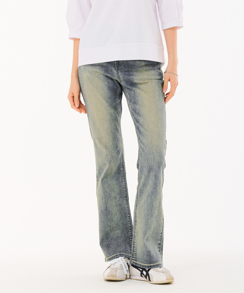 CHASECULT(チェイスカルト)の「レディース Lトーンヒドンバンディングブーツカットエージド-FBRG2372C0D(デニムパンツ・レディース・ブルー・70/76/74/67)」の1枚目の写真