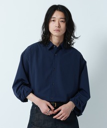 RAGEBLUE | 【LUXURY+EASY】OVER SIZE DRAPE　STRIPE SHIRTS / ラグイージーオーバーサイズストライプシャツ(シャツ/ブラウス)