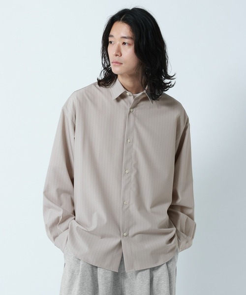 RAGEBLUE（レイジブルー）の「【LUXURY+EASY】OVER SIZE DRAPE　STRIPE SHIRTS / ラグイージーオーバーサイズストライプシャツ（シャツ/ブラウス・メンズ・ネイビー/ライトブルー/ライトグレー・MEDIUM/LARGE）」の8枚目の写真