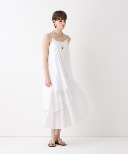 allureville（アルアバイル）の「イレギュラーティアードキャミワンピース（ワンピース・レディース・ホワイト/ブルー/ブラック・2/1）」の5枚目の写真