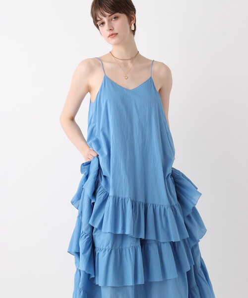 allureville（アルアバイル）の「イレギュラーティアードキャミワンピース（ワンピース・レディース・ホワイト/ブルー/ブラック・2/1）」の13枚目の写真