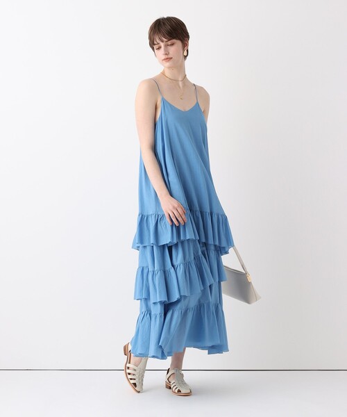allureville（アルアバイル）の「イレギュラーティアードキャミワンピース（ワンピース・レディース・ホワイト/ブルー/ブラック・2/1）」の15枚目の写真