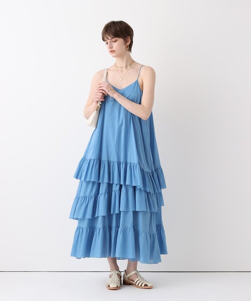 allureville（アルアバイル）の「イレギュラーティアードキャミワンピース（ワンピース・レディース・ホワイト/ブルー/ブラック・2/1）」の16枚目の写真