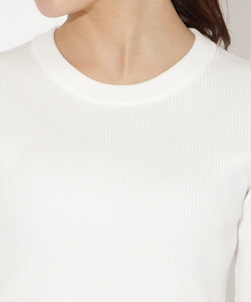 WILLSELECTION(ウィルセレクション)の「袖口リボンリブニット(ニット/セーター・レディース・ピンク/ブラック/オフホワイト・FREE)」の8枚目の写真