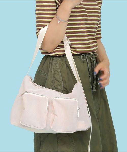 CONTROL FREAK / CTFK(コントロールフリーク)の「CONTROL FREAK / CTFK(コントロールフリーク)メッシュポケットバッグ(ショルダーバッグ・レディース・ブラック/ベージュ/ブラウン/ピンク・FREE)」の7枚目の写真