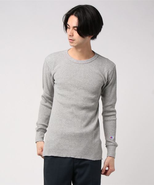 Champion(チャンピオン)の「【Champion/チャンピオン】メンズ ベーシック ロングスリーブTシャツ(Tシャツ/カットソー・メンズ・ブルー系その他/ホワイト/グレー系その他・X-LARGE/LARGE/MEDIUM)」の3枚目の写真