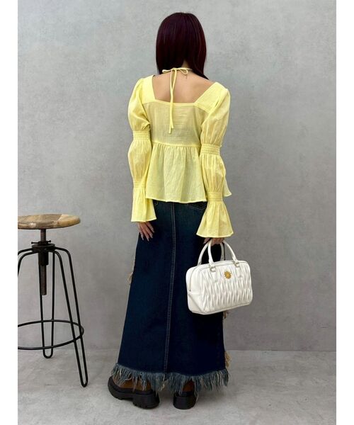 EVRIS(エヴリス)の「フリルボリュームチュニック(シャツ/ブラウス・レディース・イエロー/ホワイト/ブラック・FREE)」の16枚目の写真