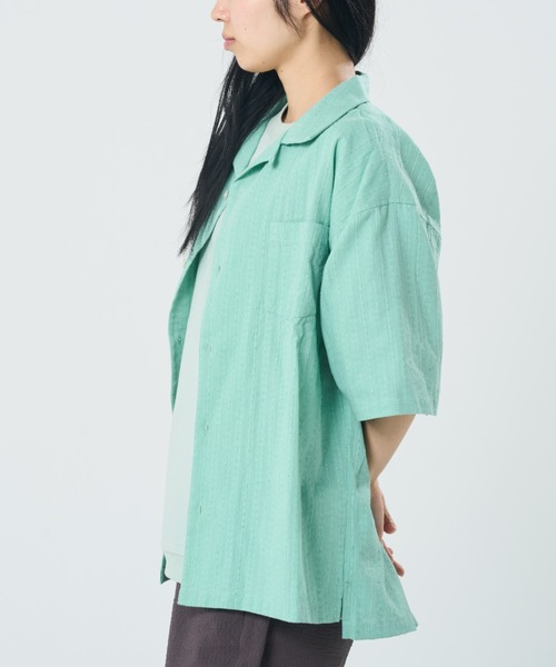 ROUGH TRADE（ラフトレード）の「刺繍シアー オープンカラーシャツ(M1)（シャツ/ブラウス・メンズ・ブラック/ミント/ホワイト・MEDIUM/LARGE/X-LARGE）」の5枚目の写真