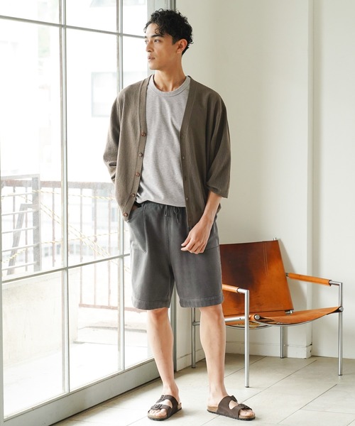 BAYFLOW（ベイフロー）の「リネンニットカーディガン（カーディガン/ボレロ・メンズ・ブラック/カーキ・LARGE/MEDIUM）」の11枚目の写真
