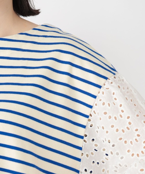 studio CLIP（スタディオクリップ）の「【Limited Line】襟付きボーダープルオーバー（Tシャツ/カットソー・レディース・オフホワイト/ベージュ・FREE）」の17枚目の写真