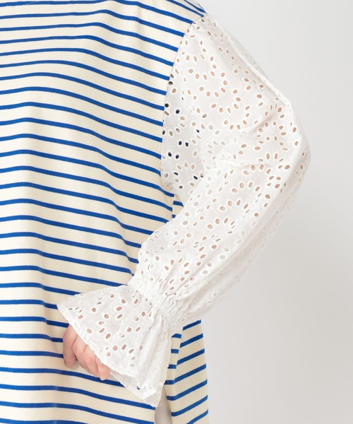 studio CLIP（スタディオクリップ）の「【Limited Line】襟付きボーダープルオーバー（Tシャツ/カットソー・レディース・オフホワイト/ベージュ・FREE）」の18枚目の写真