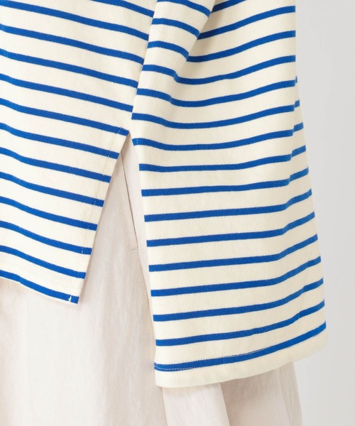 studio CLIP（スタディオクリップ）の「【Limited Line】襟付きボーダープルオーバー（Tシャツ/カットソー・レディース・オフホワイト/ベージュ・FREE）」の8枚目の写真