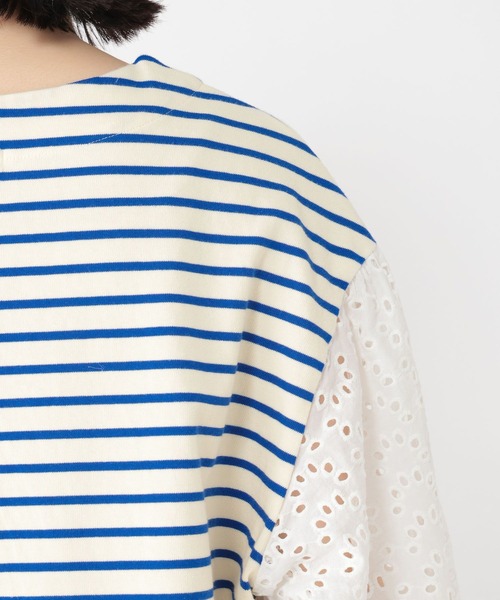 studio CLIP（スタディオクリップ）の「【Limited Line】襟付きボーダープルオーバー（Tシャツ/カットソー・レディース・オフホワイト/ベージュ・FREE）」の9枚目の写真