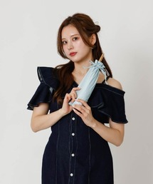 dazzlin | 【dazzlin(ダズリン)】dazzlinスクエアロゴプリント晴雨兼用傘（折りたたみ傘）(折りたたみ傘)