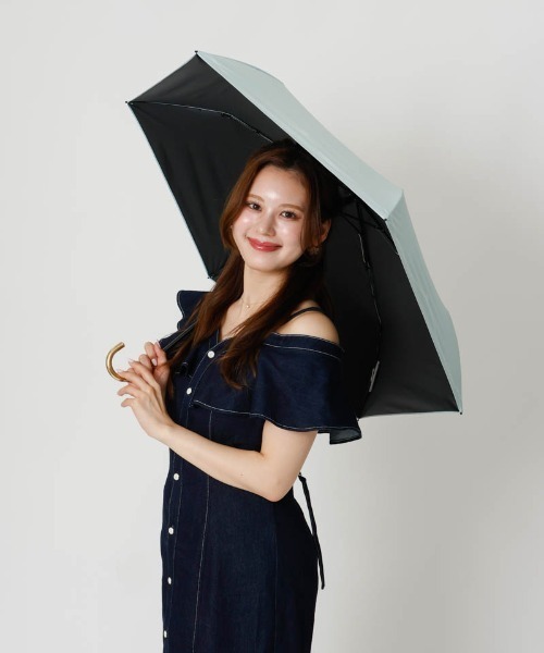 dazzlin（ダズリン）の「【dazzlin(ダズリン)】dazzlinスクエアロゴプリント晴雨兼用傘（折りたたみ傘）（折りたたみ傘・レディース・ネイビー/ミント/ライトピンク・FREE）」の9枚目の写真