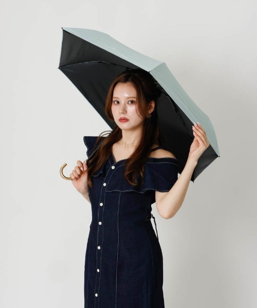 dazzlin（ダズリン）の「【dazzlin(ダズリン)】dazzlinスクエアロゴプリント晴雨兼用傘（折りたたみ傘）（折りたたみ傘・レディース・ネイビー/ミント/ライトピンク・FREE）」の10枚目の写真