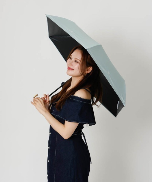 dazzlin（ダズリン）の「【dazzlin(ダズリン)】dazzlinスクエアロゴプリント晴雨兼用傘（折りたたみ傘）（折りたたみ傘・レディース・ネイビー/ミント/ライトピンク・FREE）」の11枚目の写真