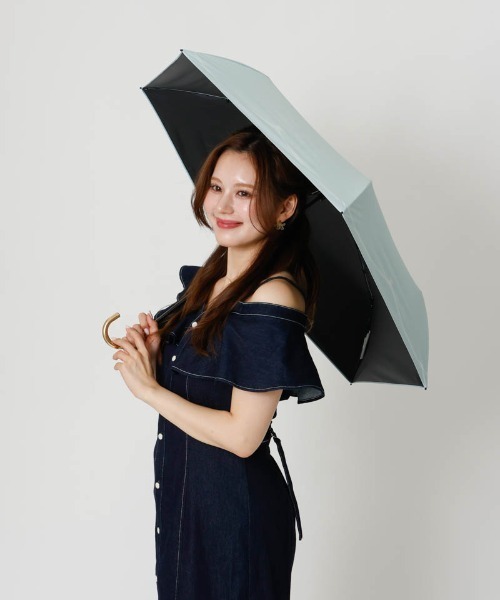 dazzlin（ダズリン）の「【dazzlin(ダズリン)】dazzlinスクエアロゴプリント晴雨兼用傘（折りたたみ傘）（折りたたみ傘・レディース・ネイビー/ミント/ライトピンク・FREE）」の12枚目の写真