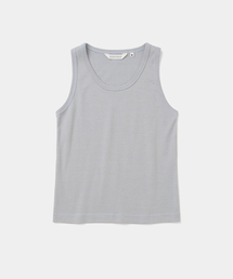 sleeveless stripe t-shirt(womens) sky blue