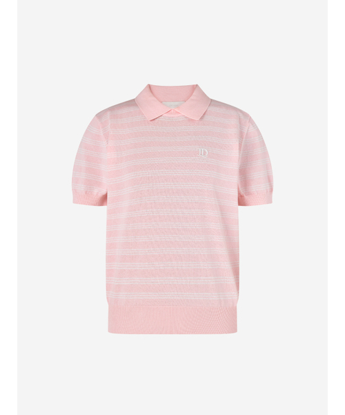 LORDLOAR(ロードロアル)の「ストライプラウンドネックカラーニットPINK(ニット/セーター・レディース・その他・SMALL/MEDIUM/LARGE)」の4枚目の写真