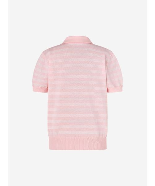 LORDLOAR(ロードロアル)の「ストライプラウンドネックカラーニットPINK(ニット/セーター・レディース・その他・SMALL/MEDIUM/LARGE)」の5枚目の写真