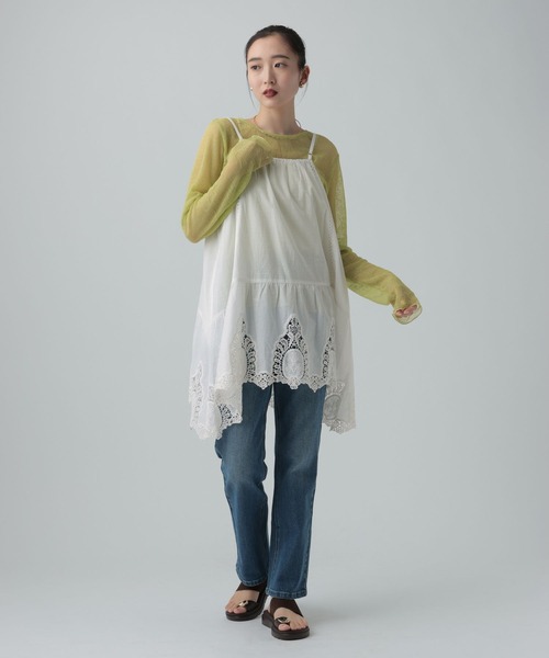 LEPSIM（レプシィム）の「2WAYレースキャミチュニック　636683（キャミソール・レディース・オフホワイト・FREE）」の3枚目の写真