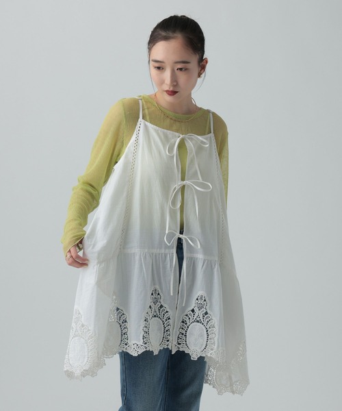 LEPSIM（レプシィム）の「2WAYレースキャミチュニック　636683（キャミソール・レディース・オフホワイト・FREE）」の5枚目の写真