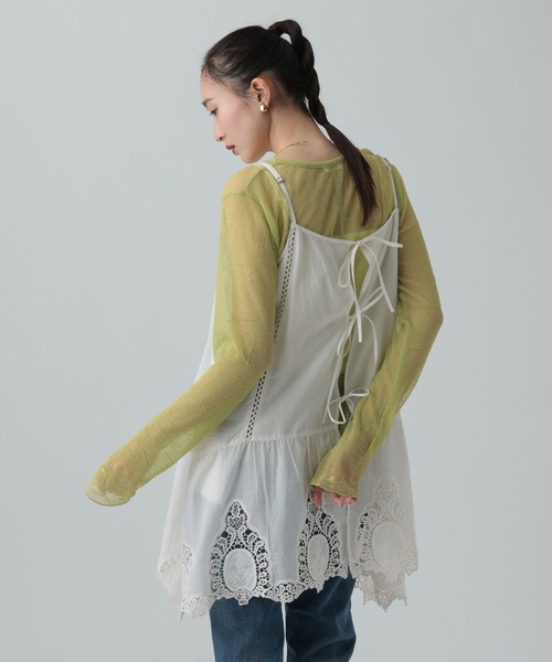 LEPSIM（レプシィム）の「2WAYレースキャミチュニック　636683（キャミソール・レディース・オフホワイト・FREE）」の7枚目の写真