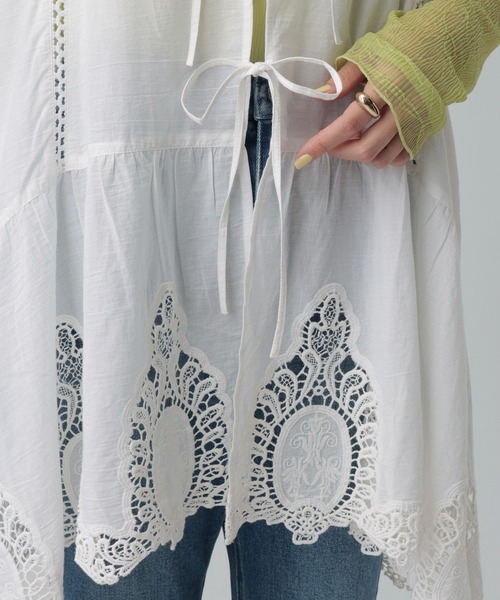 LEPSIM（レプシィム）の「2WAYレースキャミチュニック　636683（キャミソール・レディース・オフホワイト・FREE）」の10枚目の写真