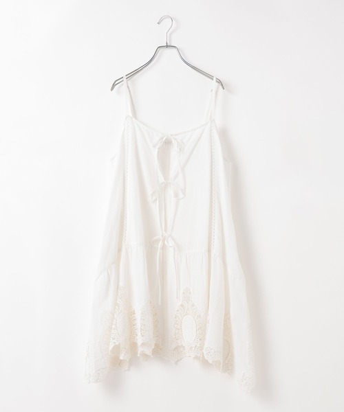 LEPSIM（レプシィム）の「2WAYレースキャミチュニック　636683（キャミソール・レディース・オフホワイト・FREE）」の11枚目の写真
