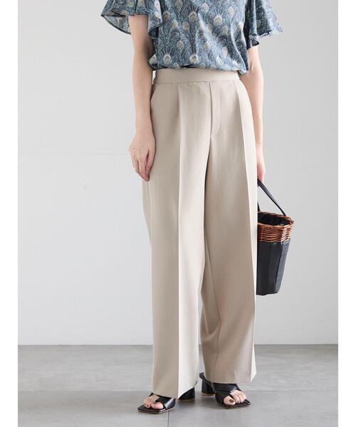 Te chichi(テチチ)の「ダブルクロスイージーワイドパンツ(その他パンツ・レディース・グレー/チャコールグレー/ブラック/ベージュ・S/M)」の9枚目の写真