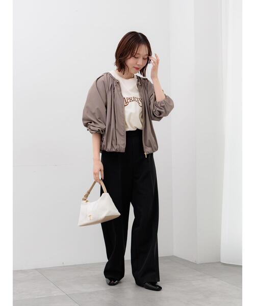 Te chichi(テチチ)の「ダブルクロスイージーワイドパンツ(その他パンツ・レディース・グレー/チャコールグレー/ブラック/ベージュ・S/M)」の10枚目の写真