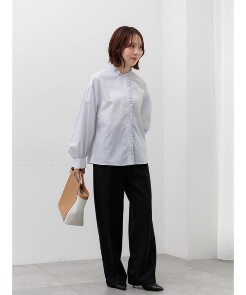 Te chichi(テチチ)の「ダブルクロスイージーワイドパンツ(その他パンツ・レディース・グレー/チャコールグレー/ブラック/ベージュ・S/M)」の13枚目の写真