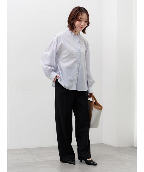 Te chichi(テチチ)の「ダブルクロスイージーワイドパンツ(その他パンツ・レディース・グレー/チャコールグレー/ブラック/ベージュ・S/M)」の14枚目の写真